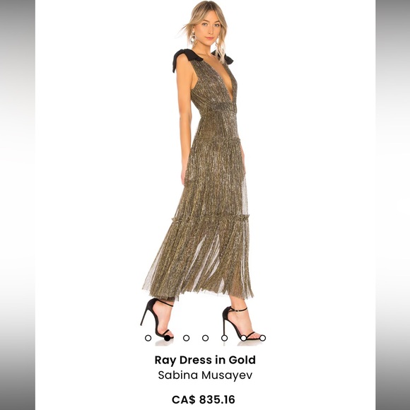 Sabina Musayev Gold Dress - Picture 2 of 7